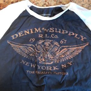 Ralph Lauren denim supply long sleeve T-shirt